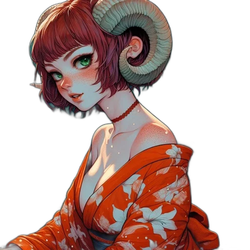 dress, mask, flower, staff, fantasy art, anime, concept art, watercolor transparent PNG cut-out