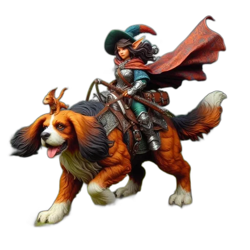 animal, staff, concept art, fantasy art, 3d render, elaborate, figurine, features transparent PNG cut-out