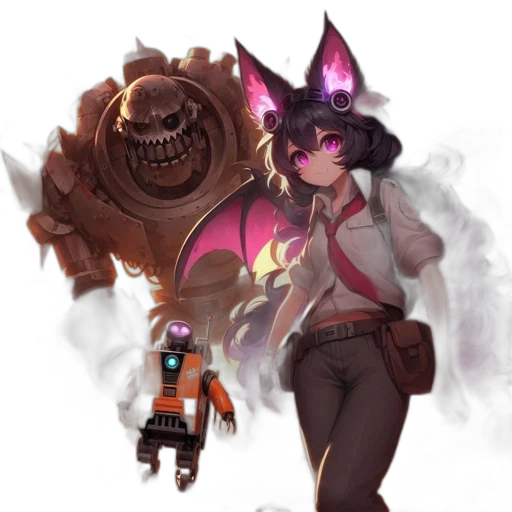 staff, mask, creature, concept art, fantasy art, pixel art, comic book art, fire transparent PNG cut-out