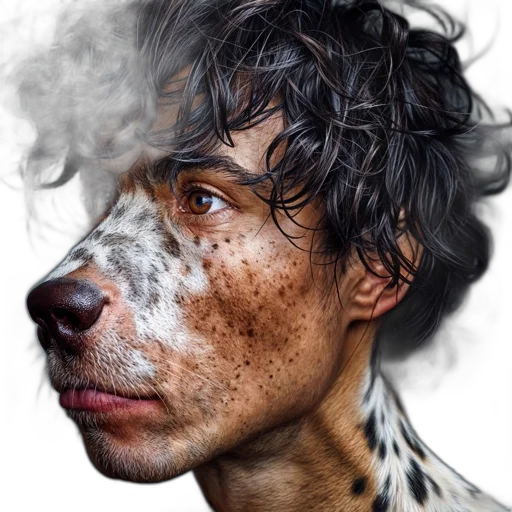animal, face, mask, creature, photorealistic, oil painting, concept art, fantasy art transparent PNG cut-out