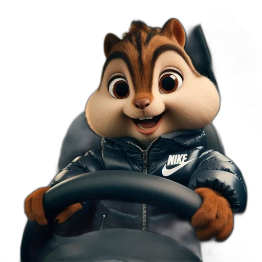car, animal, jacket, staff, concept art, 3d render, photorealistic, cartoon transparent PNG cut-out