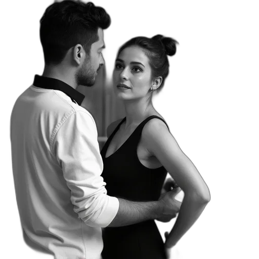 dress, photorealistic, fire, forest, city street, black, white, photograph transparent PNG cut-out