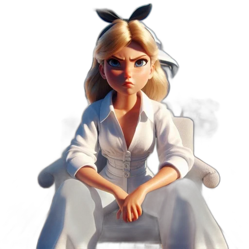 dress, staff, face, concept art, 3d render, cartoon, photorealistic, animated transparent PNG cut-out