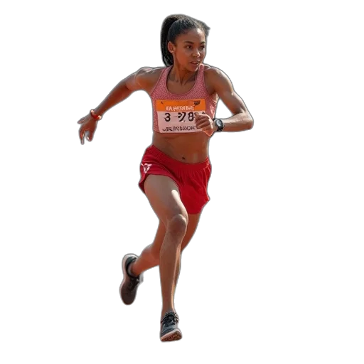 photorealistic, person, action, during, athletics, event transparent PNG cut-out