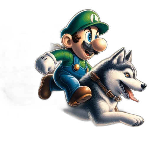 animal, weapon, concept art, 3d render, fantasy art, watercolor, green, luigi transparent PNG cut-out