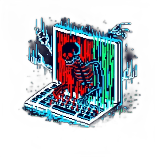 robot, jacket, pixel art, vaporwave, concept art, cyberpunk, red, blue transparent PNG cut-out