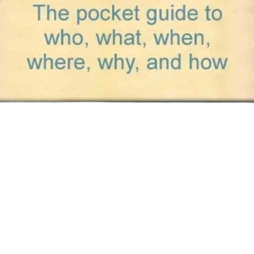 jacket, cover, pocket, guide, who, what, when, where transparent PNG cut-out