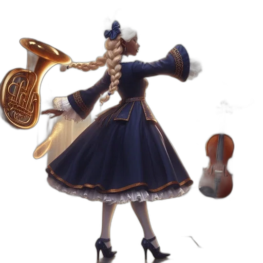staff, dress, weapon, crown, concept art, fantasy art, 3d render, anime transparent PNG cut-out