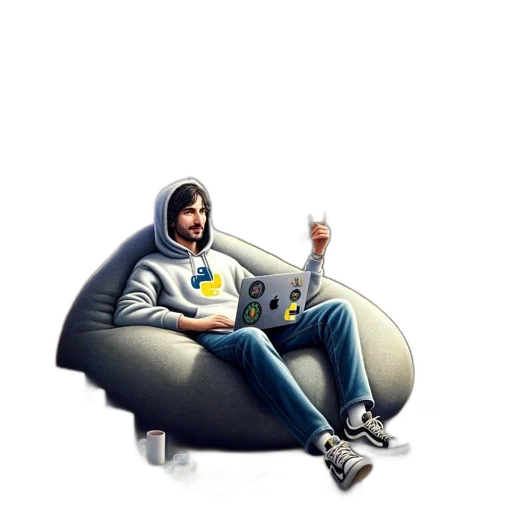 jacket, furniture, bottle, concept art, pixel art, cartoon, fantasy art, man transparent PNG cut-out