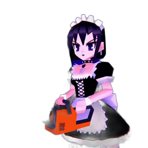 robot, weapon, dress, crown, 3d render, pixel art, anime, concept art transparent PNG cut-out