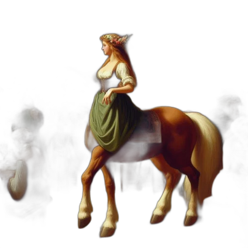 dress, animal, creature, staff, concept art, fantasy art, photorealistic, 3d render transparent PNG cut-out