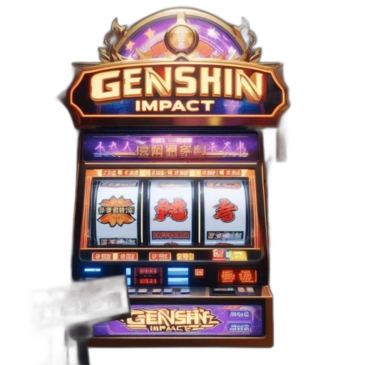 slot, machine, labeled, genshin, impact, featuring, game, characters transparent PNG cut-out
