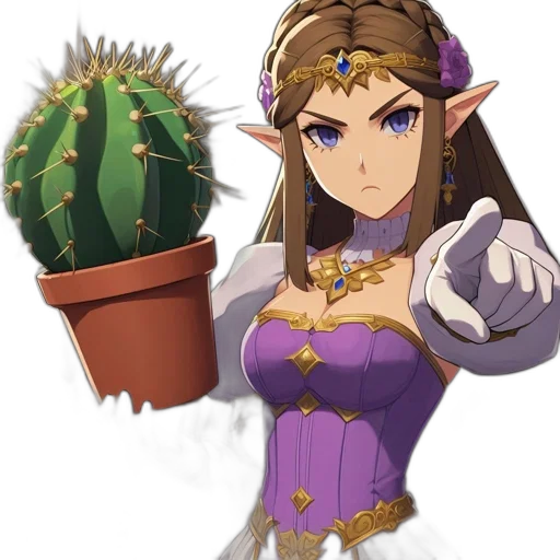 crown, weapon, flower, staff, concept art, pixel art, fantasy art, anime transparent PNG cut-out