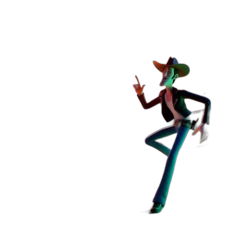 hat, staff, robot, creature, concept art, pixel art, 3d render, cartoon transparent PNG cut-out