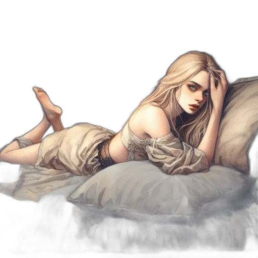 dragon, dress, fantasy art, concept art, watercolor, photorealistic, forest, fire transparent PNG cut-out