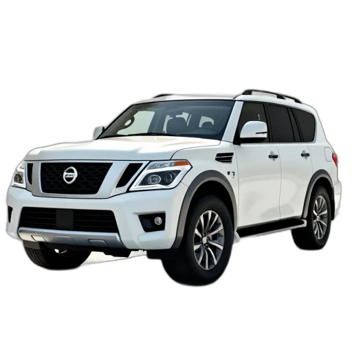 white, 2017, nissan, armada, suv transparent PNG cut-out
