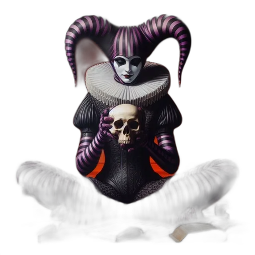 mask, hat, creature, animal, 3d render, concept art, fantasy art, enigmatic transparent PNG cut-out