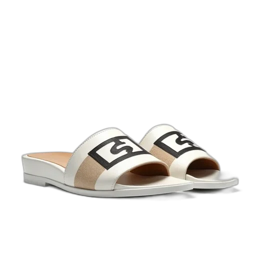 shoes, white, leather, mules transparent PNG cut-out