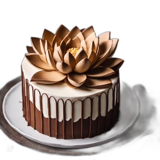 crown, food, 3d render, photorealistic, earth tones, white, brown, cake transparent PNG cut-out