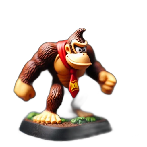 creature, animal, 3d render, concept art, photorealistic, donkey, kong, figure transparent PNG cut-out