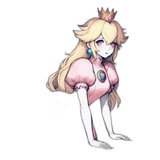 crown, dress, staff, creature, concept art, anime, pixel art, cartoon transparent PNG cut-out