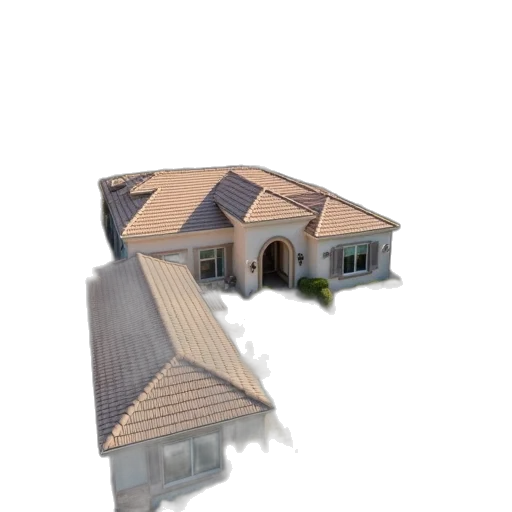 building, umbrella, 3d render, photorealistic transparent PNG cut-out