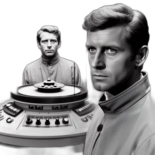 robot, jacket, face, staff, outer space, man, gray, uniform transparent PNG cut-out
