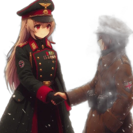weapon, staff, jacket, hat, anime, concept art, pixel art, photorealistic transparent PNG cut-out