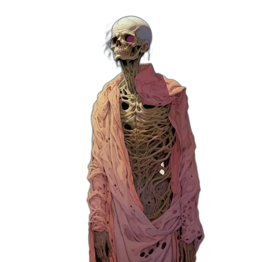 dress, jacket, creature, staff, concept art, comic book art, 3d render, fantasy art transparent PNG cut-out