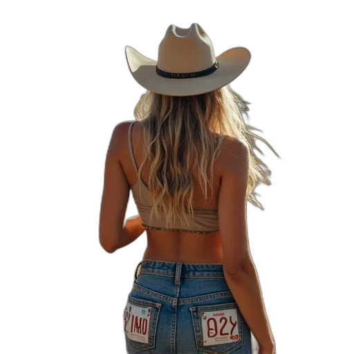hat, jacket, dress, cowgirl transparent PNG cut-out