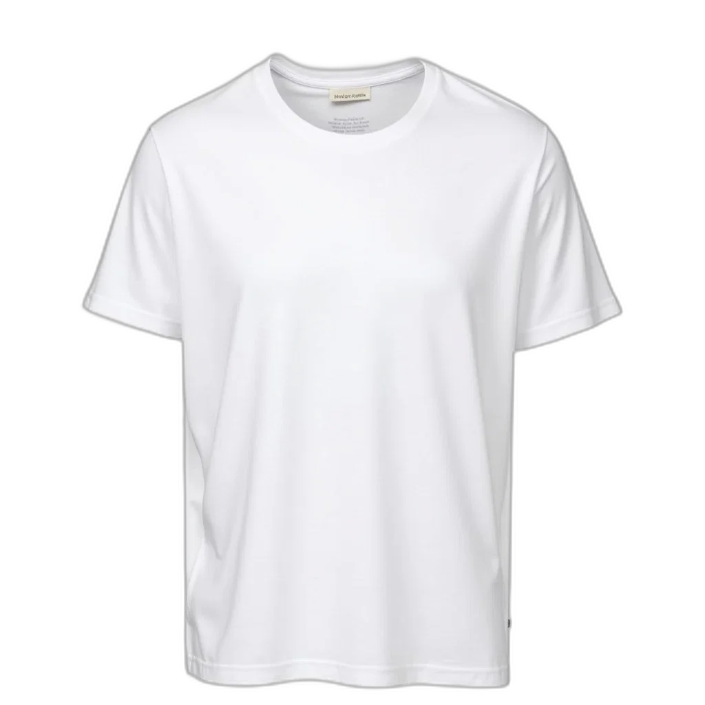dress, 3d render, monochrome, plain, white, t-shirt, round, neckline transparent PNG cut-out