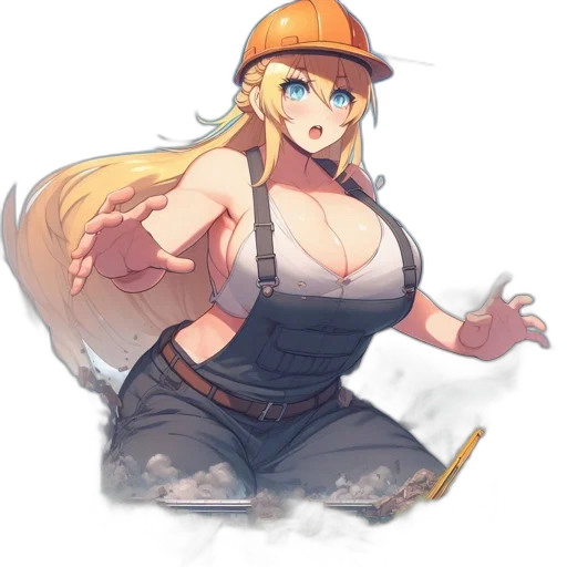 staff, hat, weapon, dress, anime, concept art, watercolor, fantasy art transparent PNG cut-out