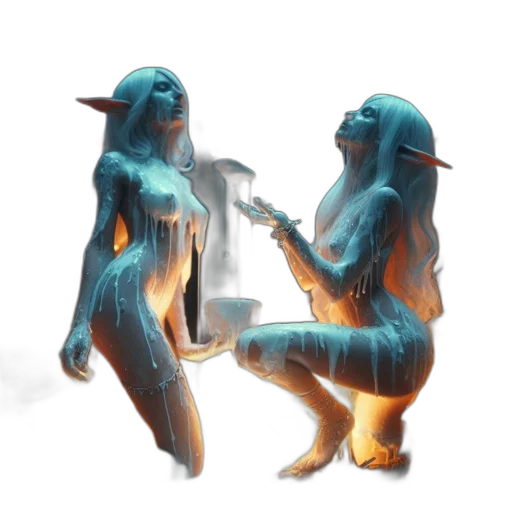 creature, dragon, robot, staff, concept art, fantasy art, 3d render, pixel art transparent PNG cut-out