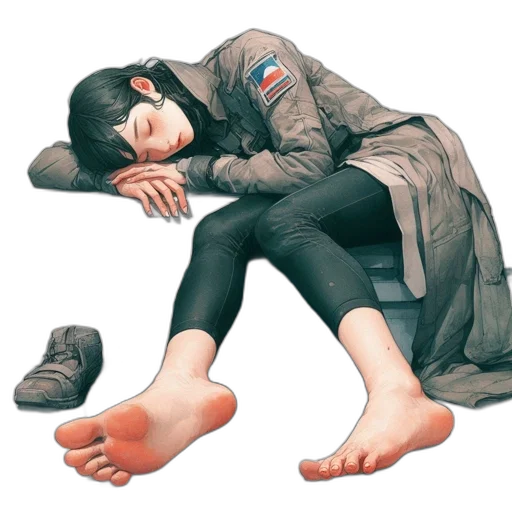 jacket, shoes, creature, mask, photorealistic, concept art, 3d render, watercolor transparent PNG cut-out