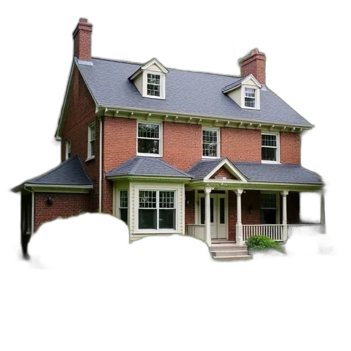 building, furniture, 3d render, photorealistic, concept art, city street, two-story, brick transparent PNG cut-out