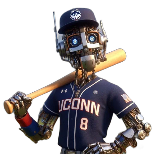 robot, weapon, concept art, 3d render, pixel art, cartoon, mechanized, baseball transparent PNG cut-out