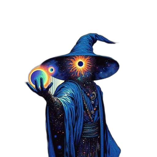 staff, hat, dress, mask, fantasy art, concept art, pixel art, watercolor transparent PNG cut-out