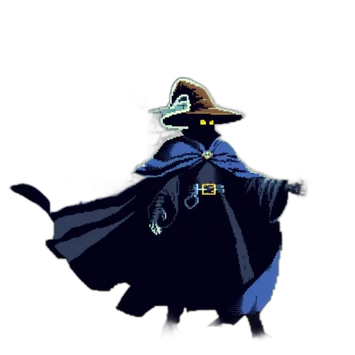 staff, mask, hat, jacket, concept art, pixel art, fantasy art, comic book art transparent PNG cut-out