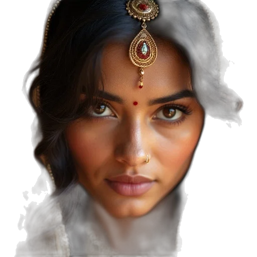 face, jewelry, crown, staff transparent PNG cut-out