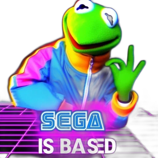 animal, jacket, vaporwave, 3d render, pixel art, concept art, neon, kermit transparent PNG cut-out