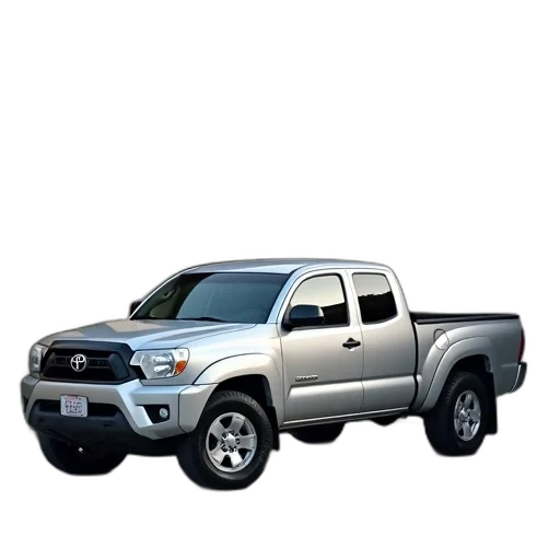 car, photorealistic, 3d render, silver, pickup, truck, parked, front transparent PNG cut-out