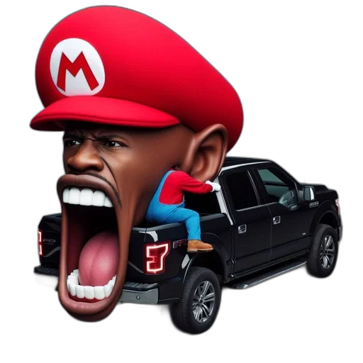 car, concept art, 3d render, pixel art, cartoon, human, figure, open transparent PNG cut-out