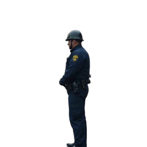 staff, jacket, weapon, hat transparent PNG cut-out