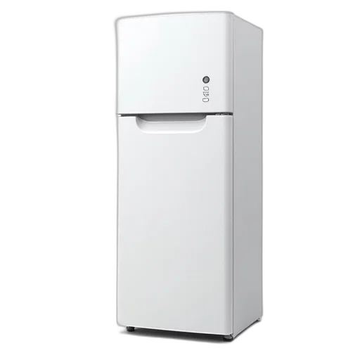 robot, furniture, 3d render, white, refrigerator, closed, lid, control transparent PNG cut-out