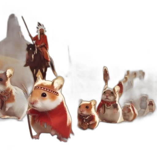 animal, concept art, fantasy art, 3d render, watercolor, fire, snow, fog transparent PNG cut-out