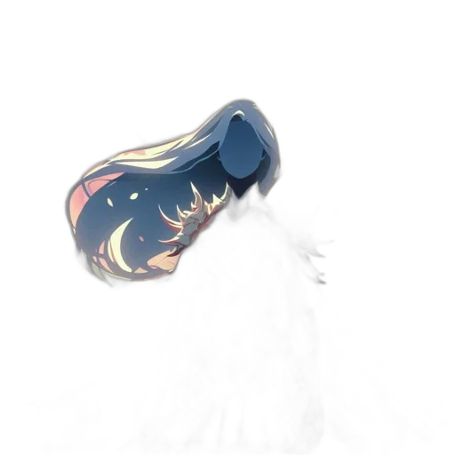 hair, mask, crown, creature, concept art, anime, 3d render, pixel art transparent PNG cut-out