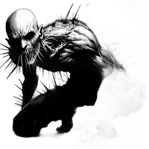 creature, mask, face, hair, concept art, comic book art, fantasy art, photorealistic transparent PNG cut-out