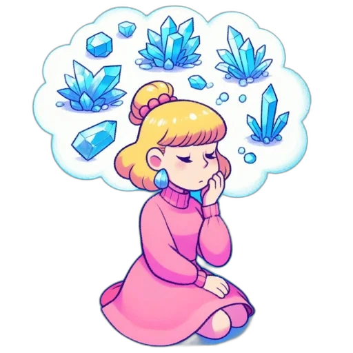 dress, flower, creature, crown, pixel art, vaporwave, watercolor, concept art transparent PNG cut-out