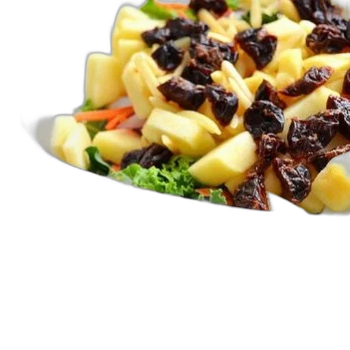 food, crown, 3d render, photorealistic, vibrant, salad, apples, nuts transparent PNG cut-out