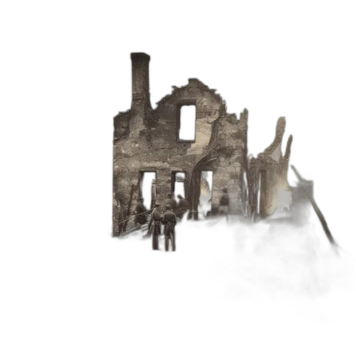 weapon, building, robot, face, concept art, fantasy art, 3d render, pixel art transparent PNG cut-out